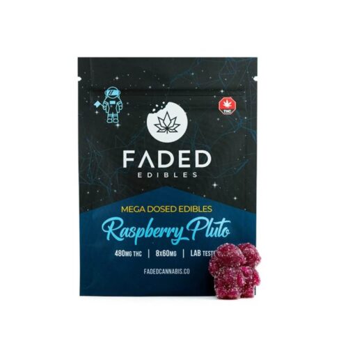 Faded Cannabis Co – Raspberry Pluto – Mega Dosed Astros – 480mg