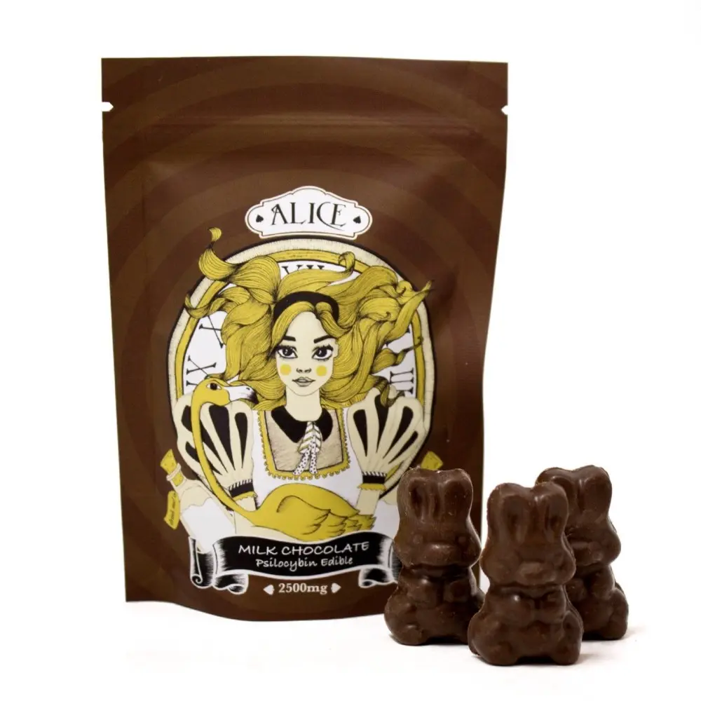 Alice Milk Chocolate Mushrooms (2500mg) Alice Milk Chocolate Mushrooms (2500mg) - Image 1