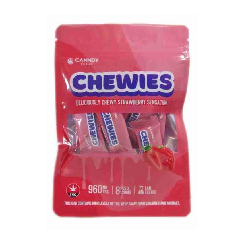 Canndy Edibles – Chewies Strawberry Sensation (8 pieces x 120mg) (960mg THC) (2) Canndy Edibles – Chewies Strawberry Sensation (8 pieces x 120mg) (960mg THC) - Image 1
