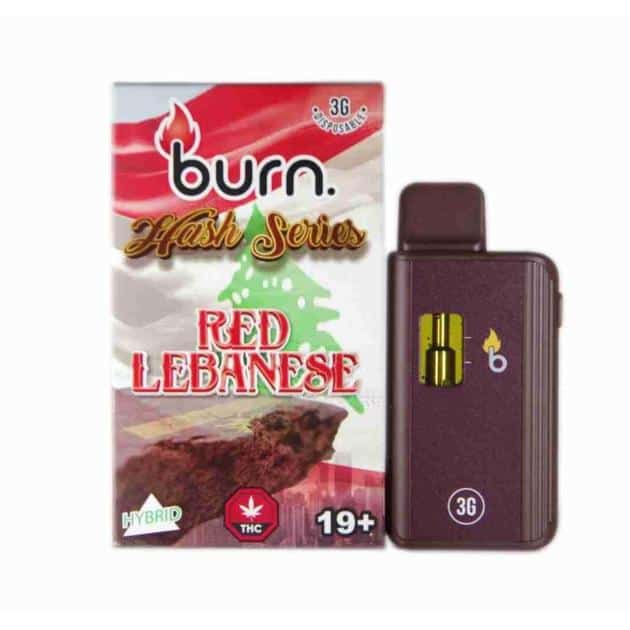 3 Gram Burn Disposable Vapes – Red Lebanese (Hybrid) (3 Gram) 3 Gram Burn Disposable Vapes – Red Lebanese (Hybrid) (3 Gram) - Image 1